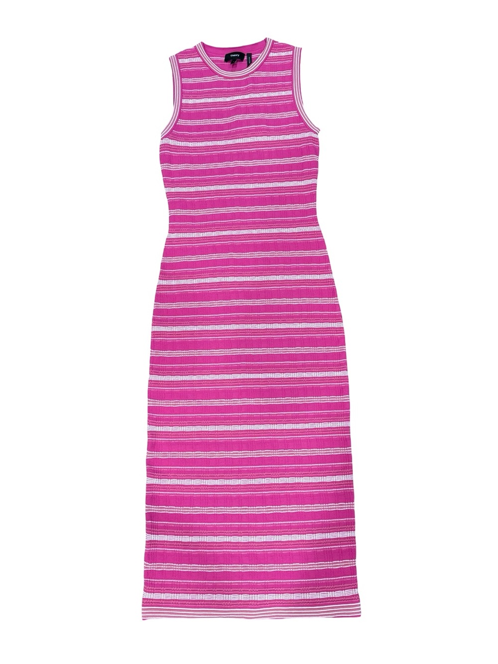 ๐ NWT Theory Carnation Multi Stripe Rib Knit Midi Tank Dress XS Sweater Crepe - Picture 8 of 14